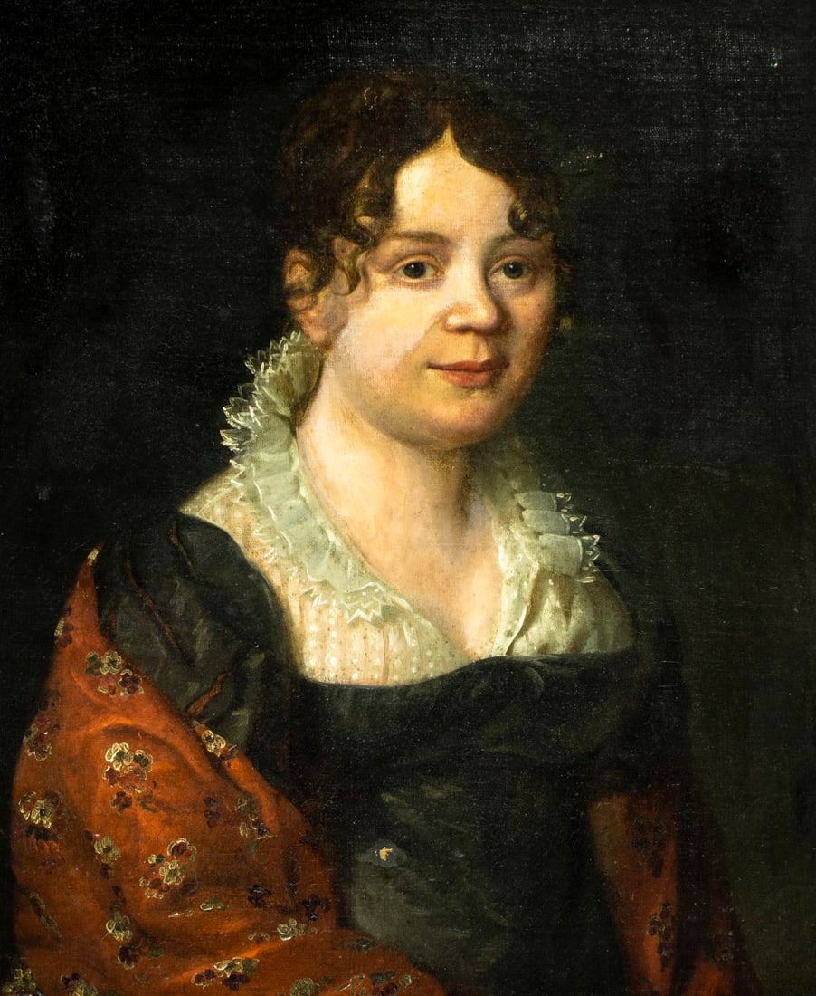 Antique 19C European oil painting - 4