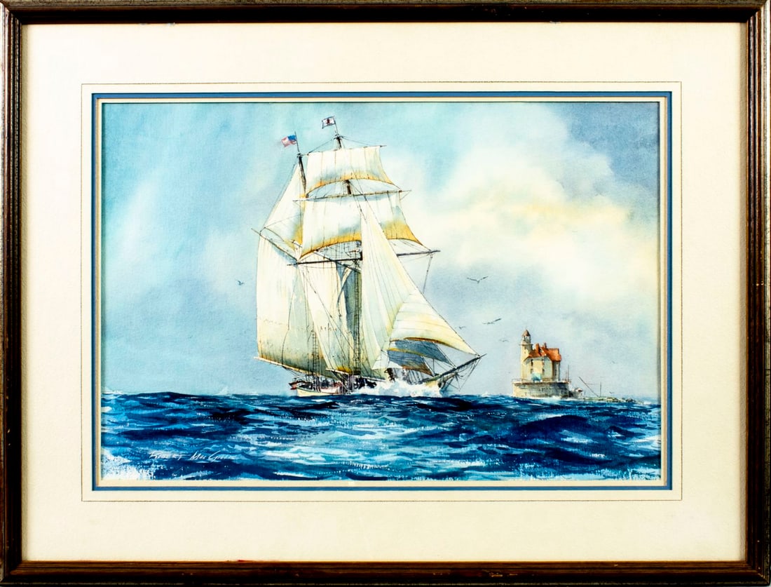 Robert MacGillis (CT,NJ,1936-2002) watercolor painting - 3