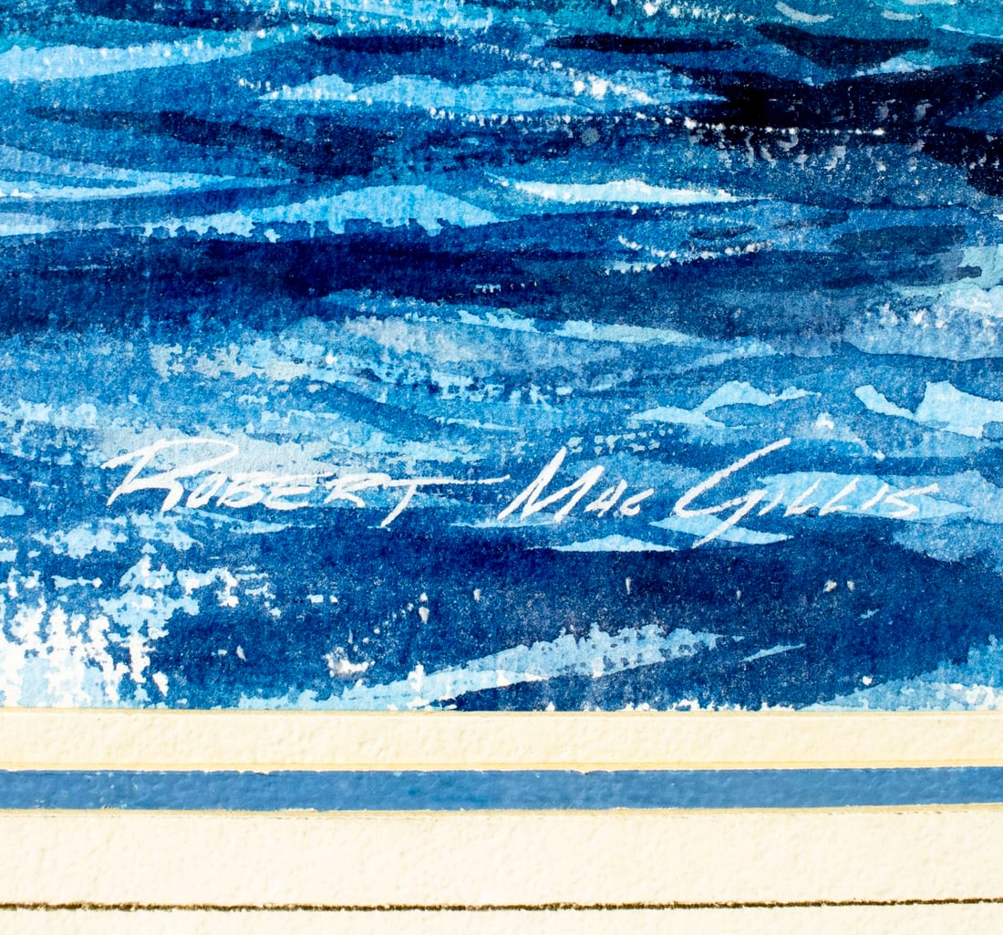 Robert MacGillis (CT,NJ,1936-2002) watercolor painting - 4