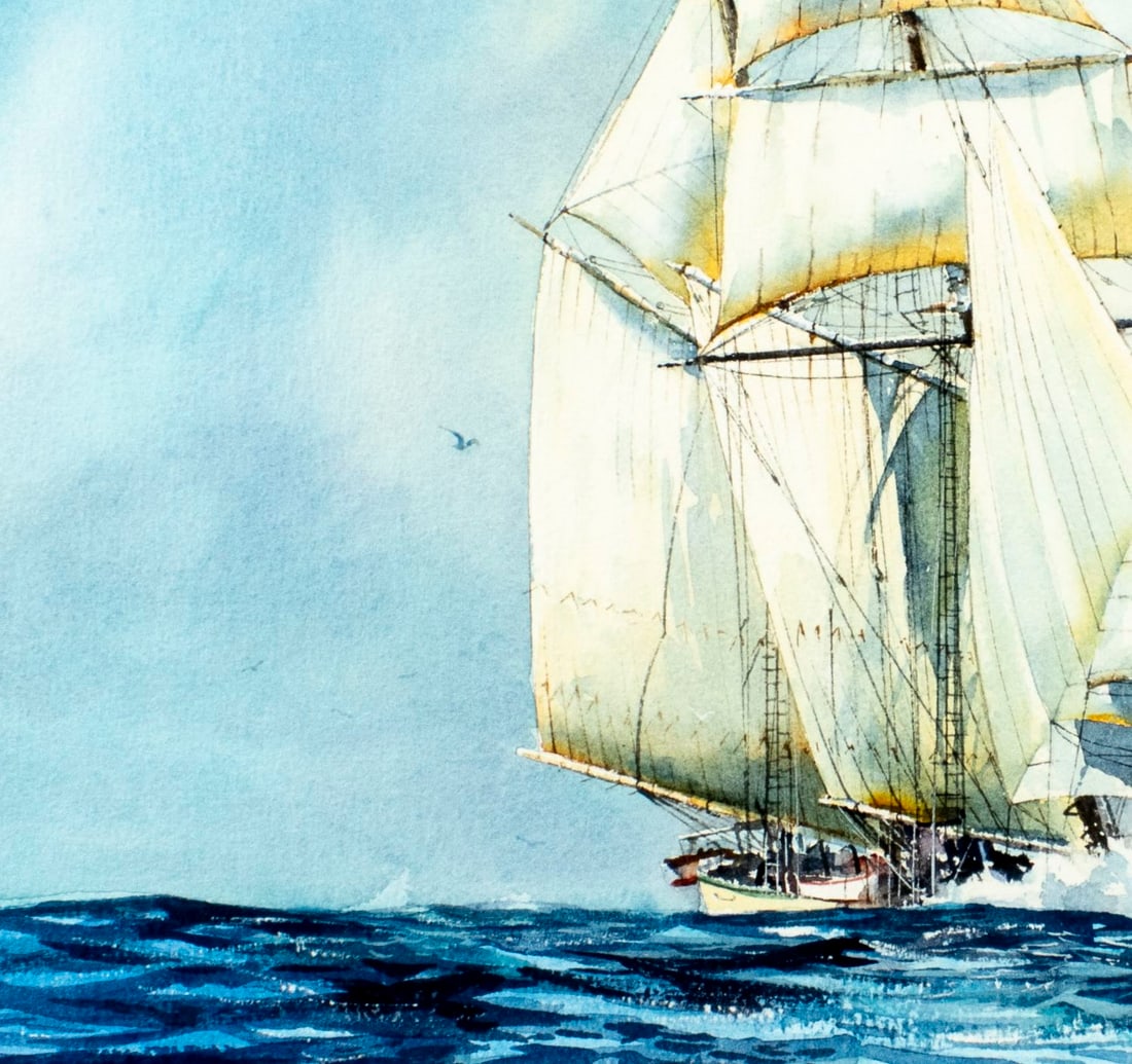 Robert MacGillis (CT,NJ,1936-2002) watercolor painting - 6