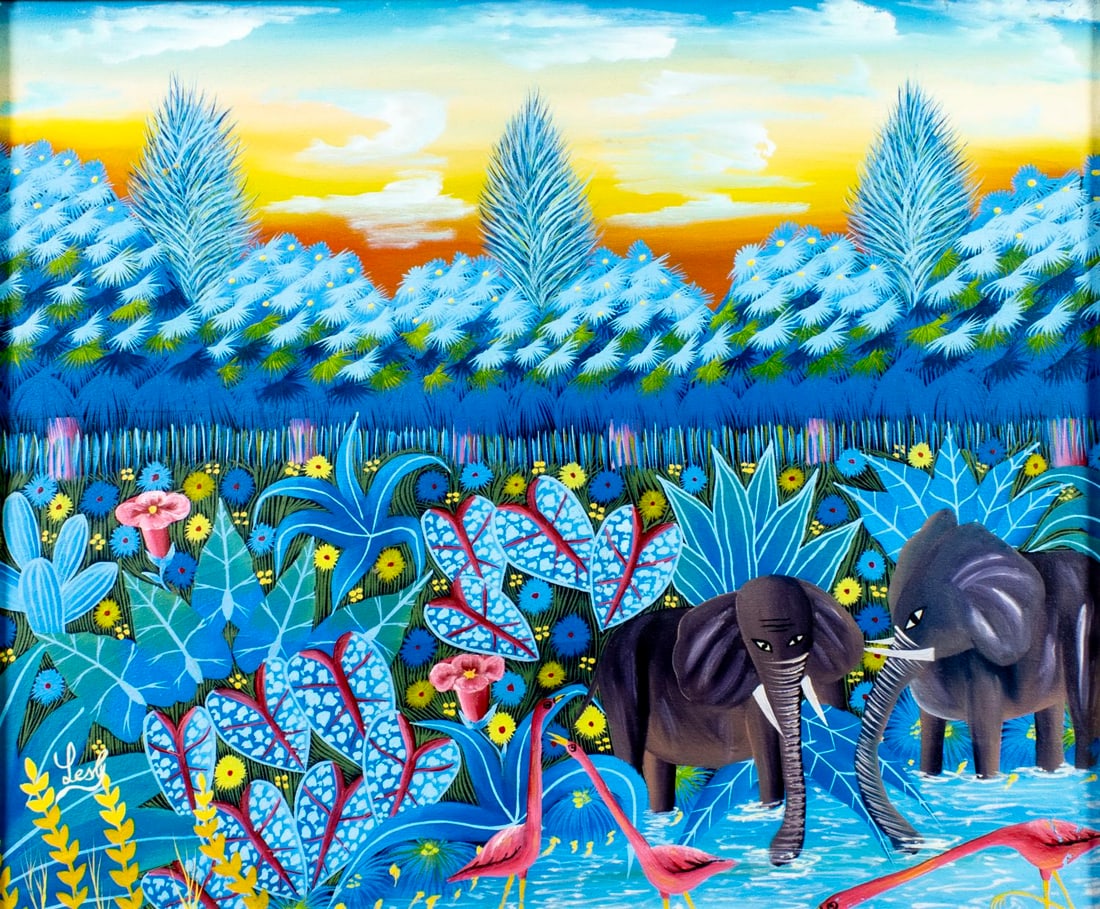 Lesly (Haiti,20C) oil painting (1 of 12)