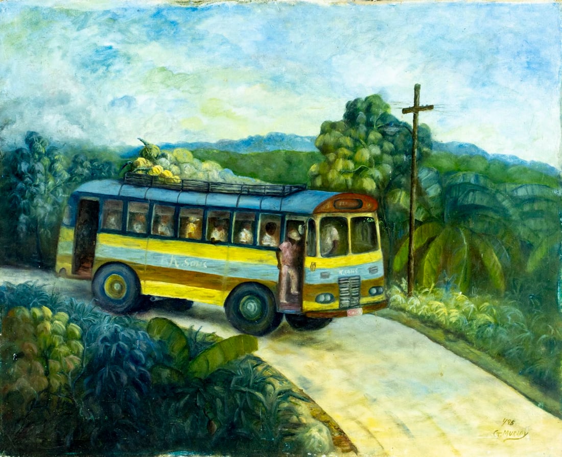 G Murray (Jamaica,20C) oil painting (1 of 13)