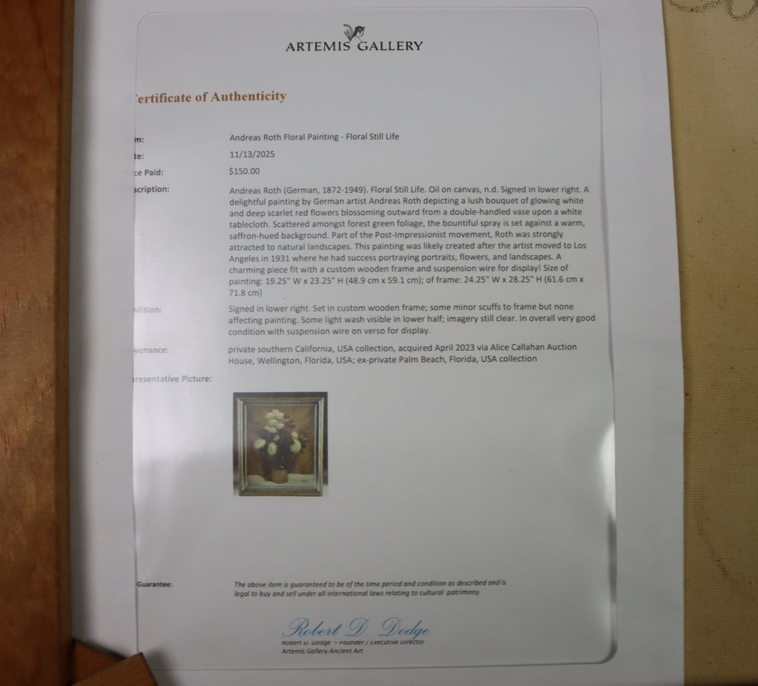 Andreas Roth (CA,Germany,Austria,1871-1949) oil painting - 13