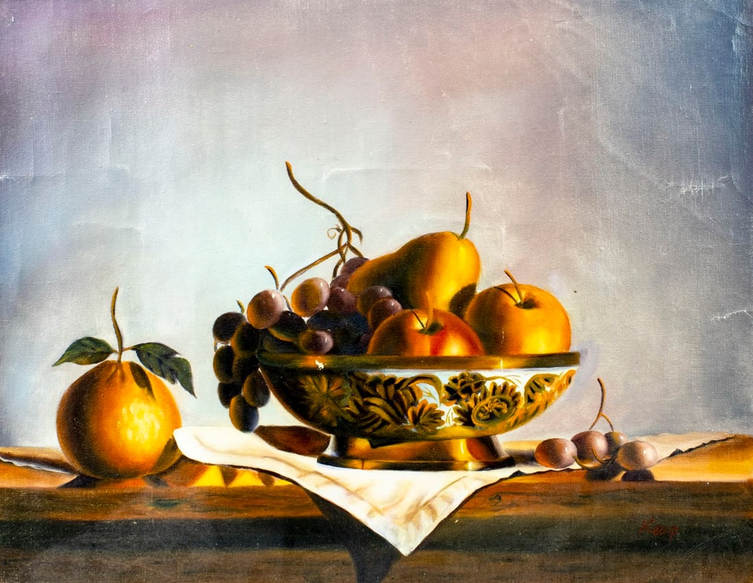 Contemporary decorative oil painting signed Karp (1 of 12)