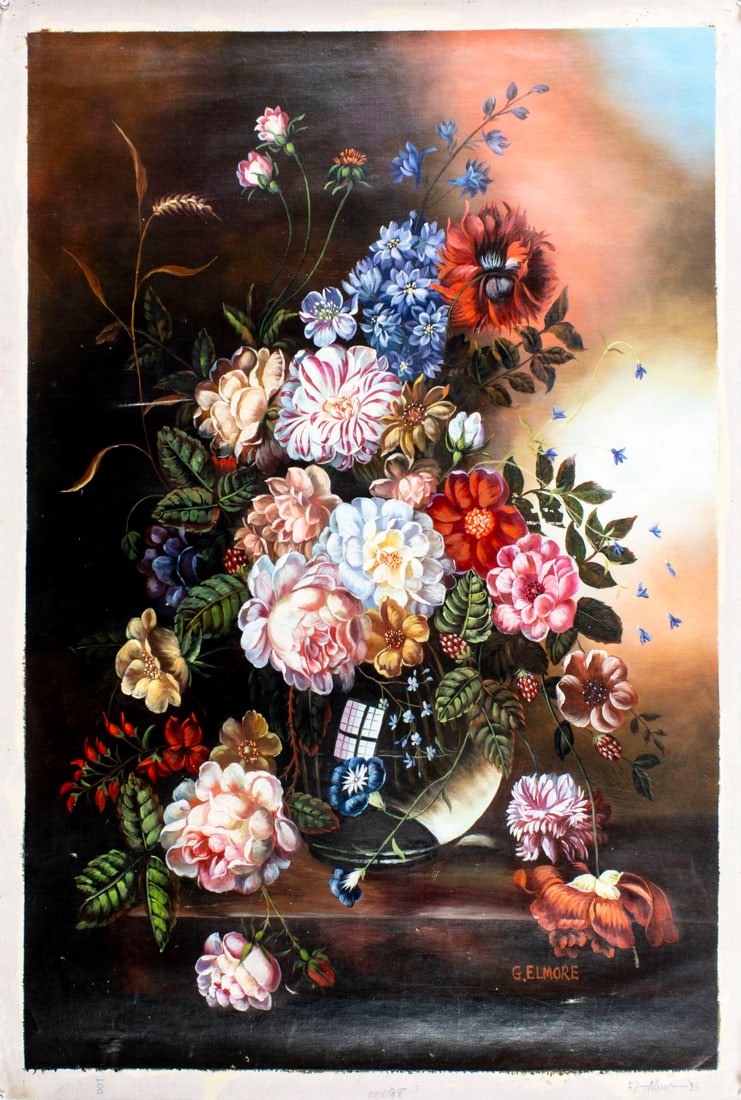 Conpemporary decorative oil painting signed G Elmore - 3