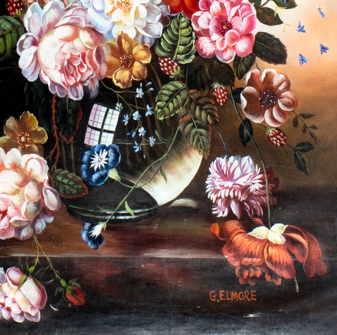 Conpemporary decorative oil painting signed G Elmore - 6