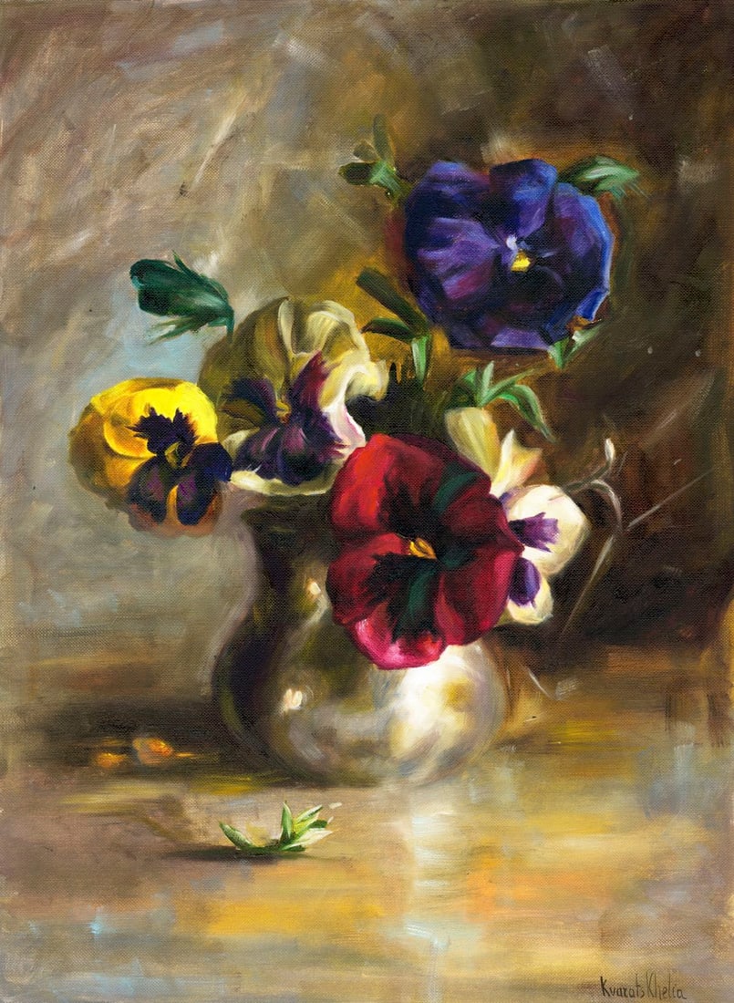 Alina Kvaratshelia (Ukraine,20/21C) oil painting (1 of 13)