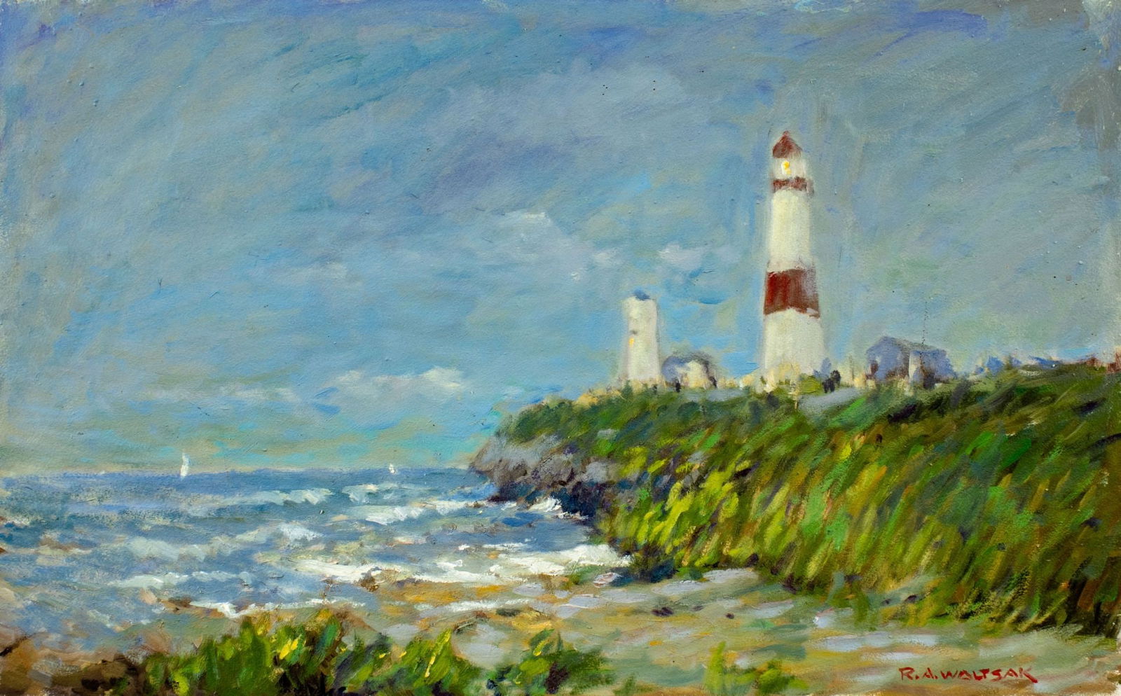 Robert Waltsak (NJ,b 1944) oil painting (1 of 12)