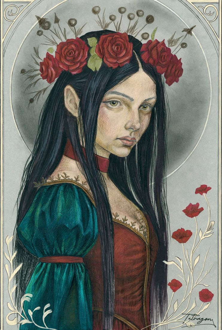 Anna Tetragon (Ukraine,20/21C) pastel painting (1 of 12)