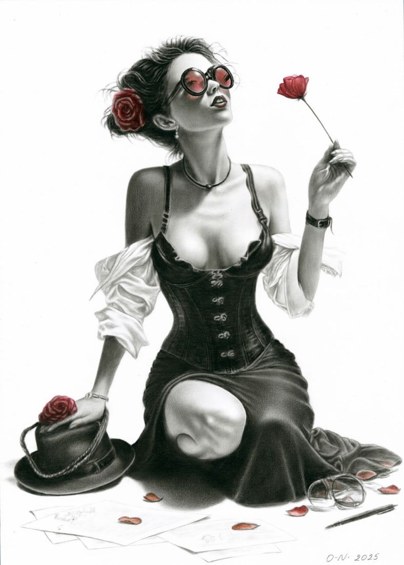 Olga Novostavskaya (Ukraine,b 1967) dry brush oil painting (1 of 13)