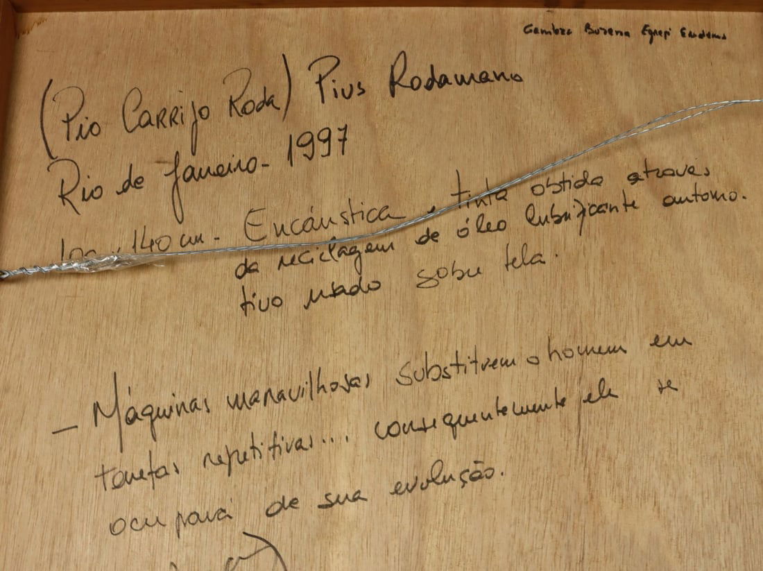 Pios Rodaman (FL,Brazil,b 1953) mixed media painting - 14