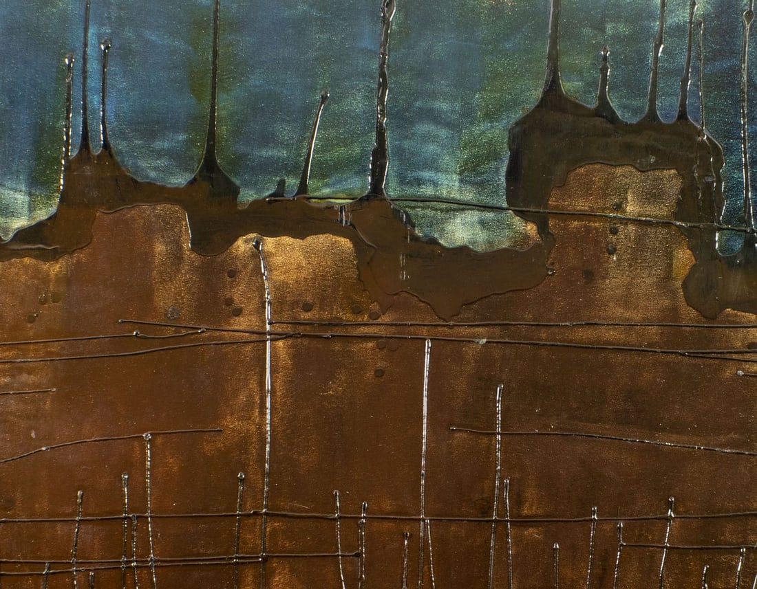 Pios Rodaman (FL,Brazil,b 1953) mixed media painting - 5