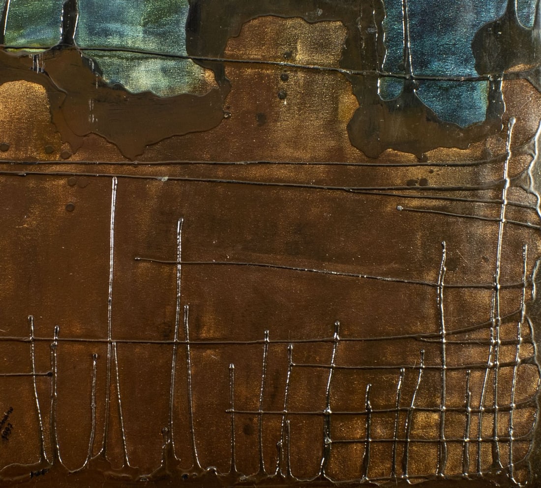 Pios Rodaman (FL,Brazil,b 1953) mixed media painting - 7