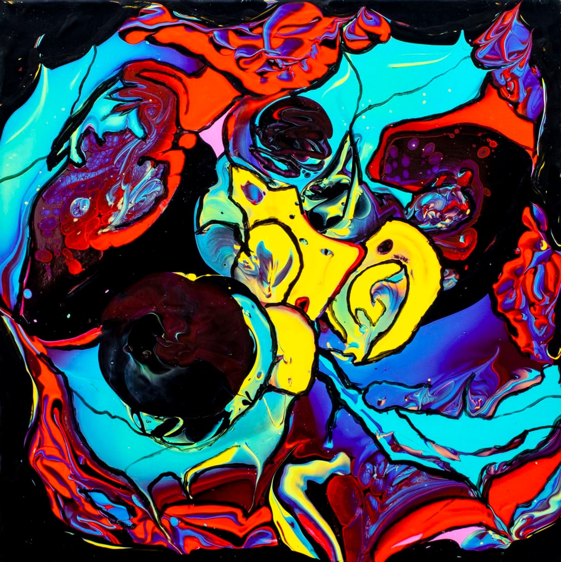 Petronella Greer (TX,b 1945) acrylic painting: ARTIST: Petronella Greer (Texas, born 1945) TITLE: Watching over You (titled on stretcher) MEDIUM: acrylic on canvas CONDITION: Very good. No visible inpaint under UV light.