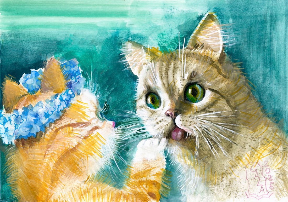 Gala Kazakova (Ukraine,20/21C) watercolor painting (1 of 12)