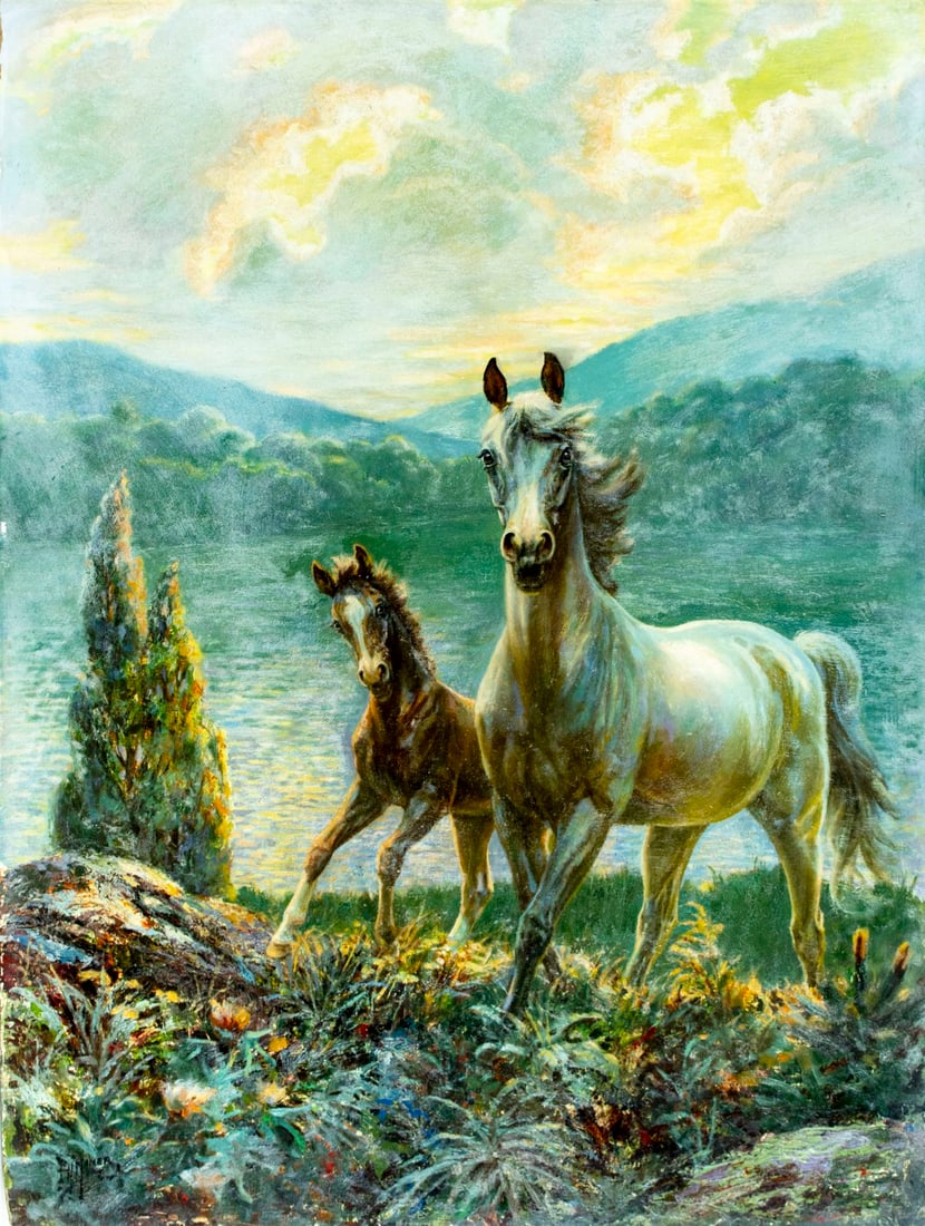 Edward Miner (NY,1882-1941) oil painting antique - 3