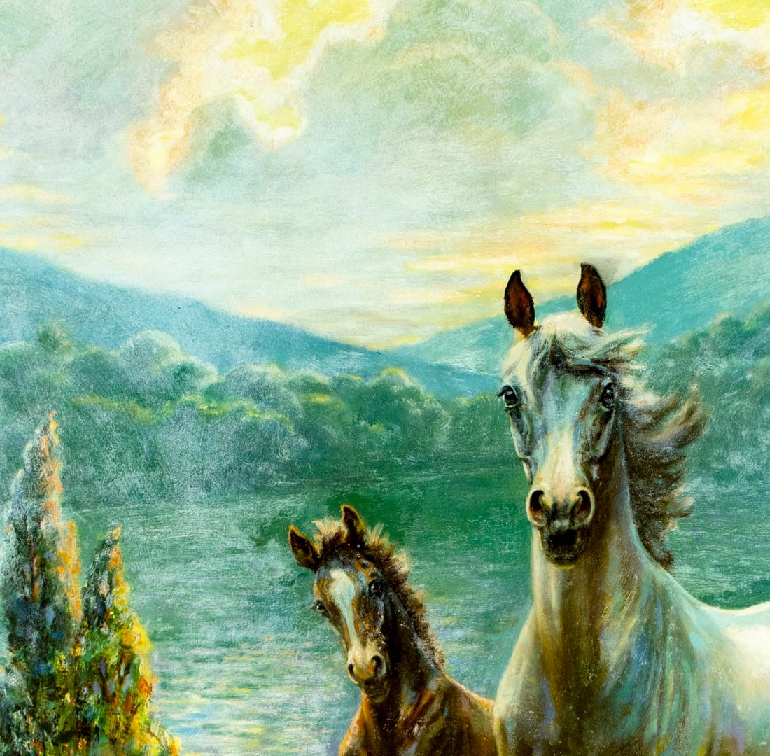 Edward Miner (NY,1882-1941) oil painting antique - 6