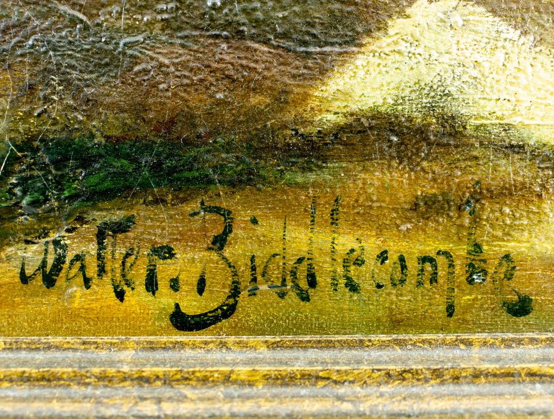 Walter Biddlecombe (UK,1856-1938) oil painting antique - 4