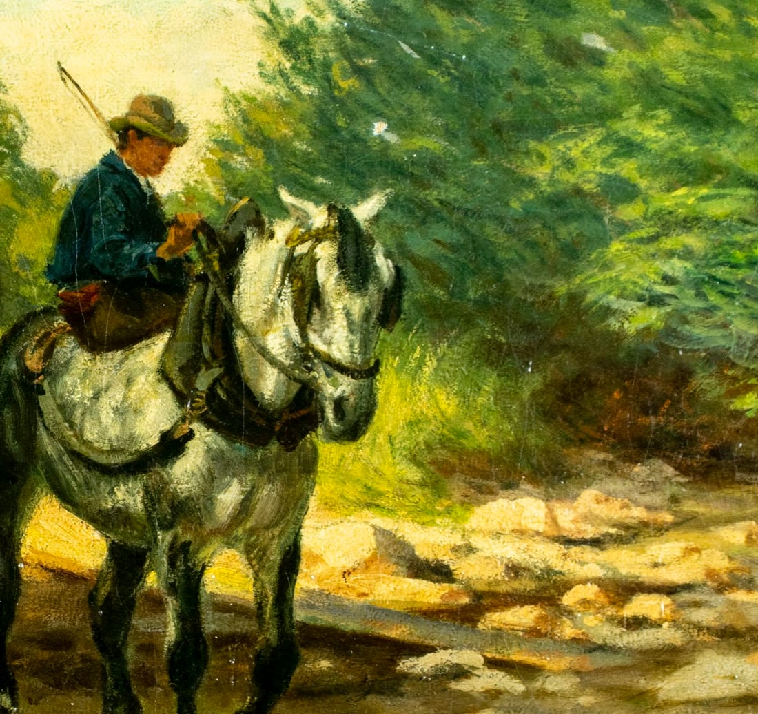 Walter Biddlecombe (UK,1856-1938) oil painting antique - 7