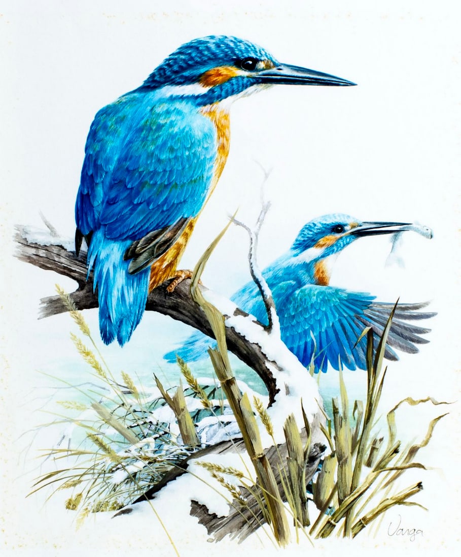 Pal Varga (Hungary,1937-?) watercolor painting (1 of 13)