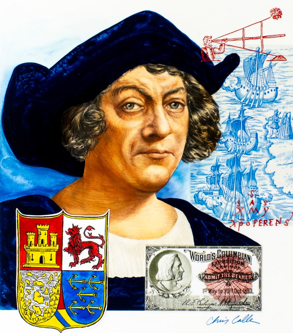 Chris Calle (CT,b 1961) mixed media painting (1 of 12)