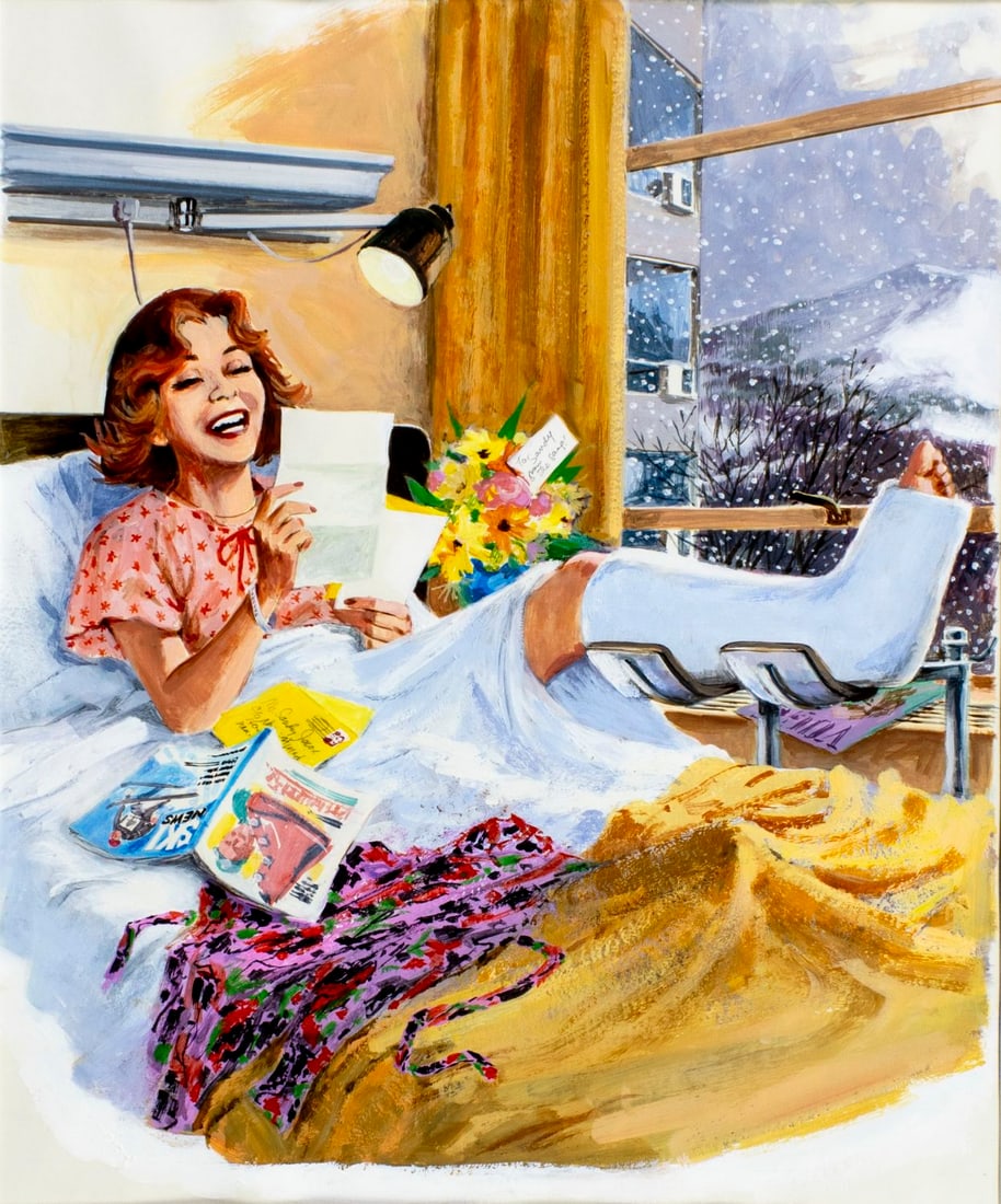 Mel Crawford (CT,Canada,1925-2015) gouache painting (1 of 14)