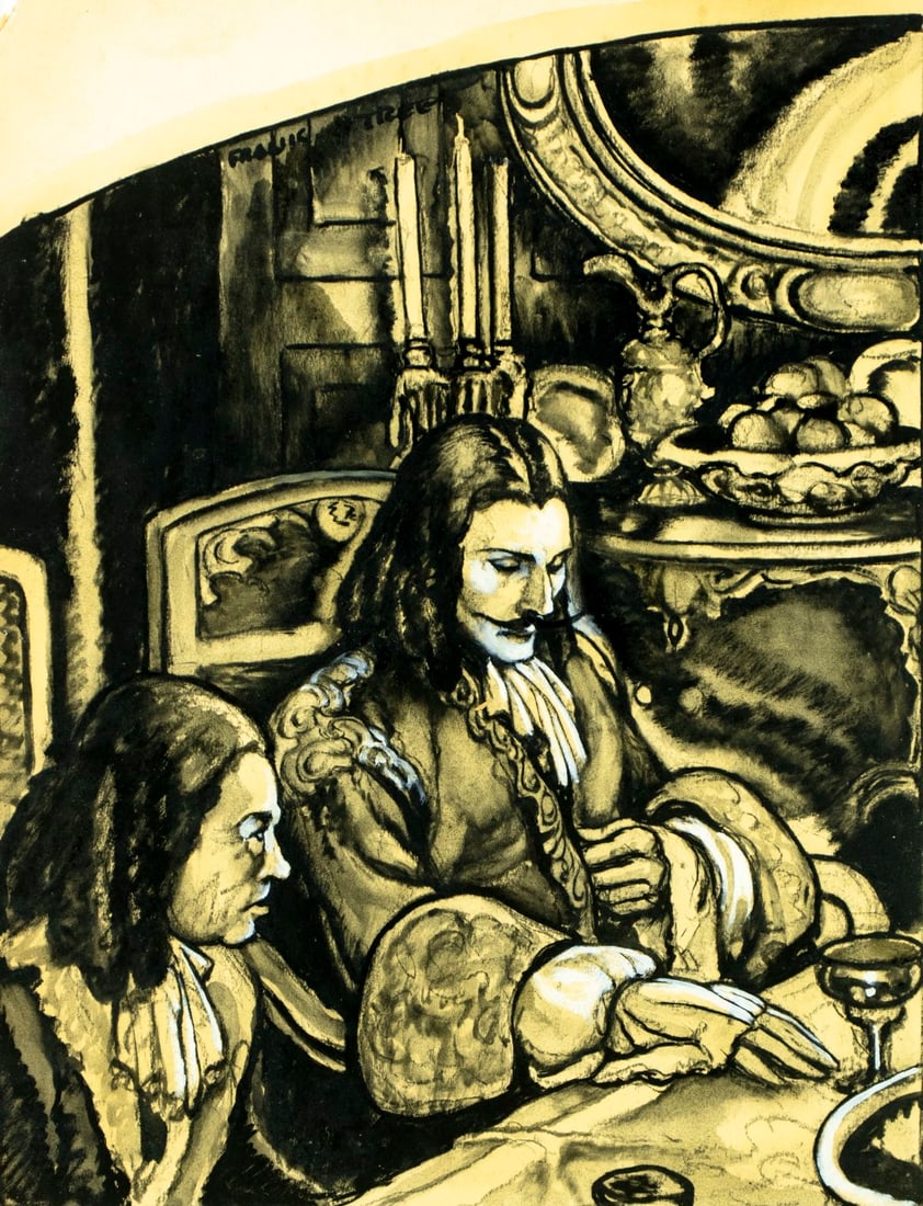 Frank Street (NY,KS,MO,1893-1944) ink wash painting antique (1 of 13)