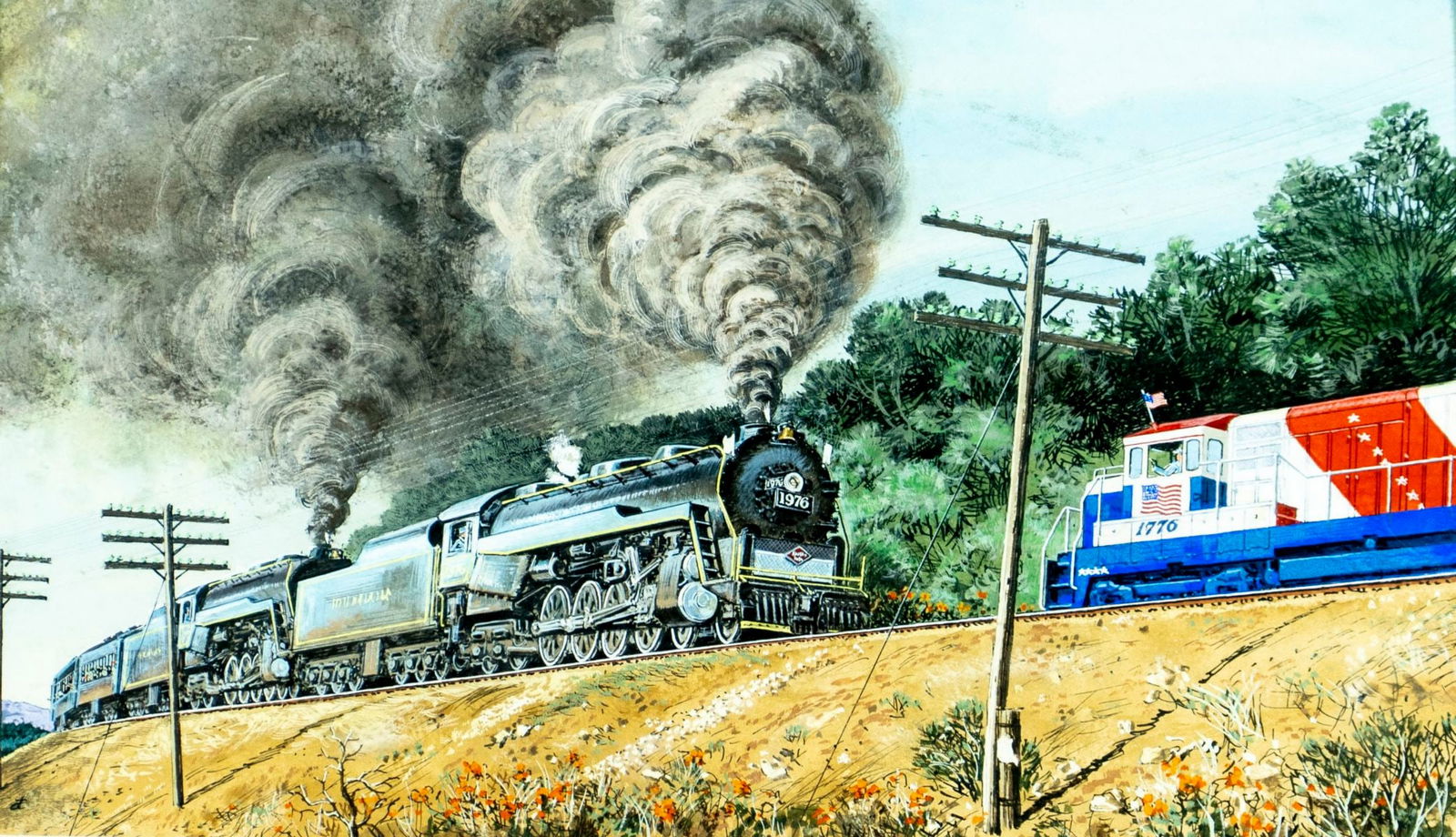 Thomas Dillwyn (OH,20C) watercolor painting (1 of 14)