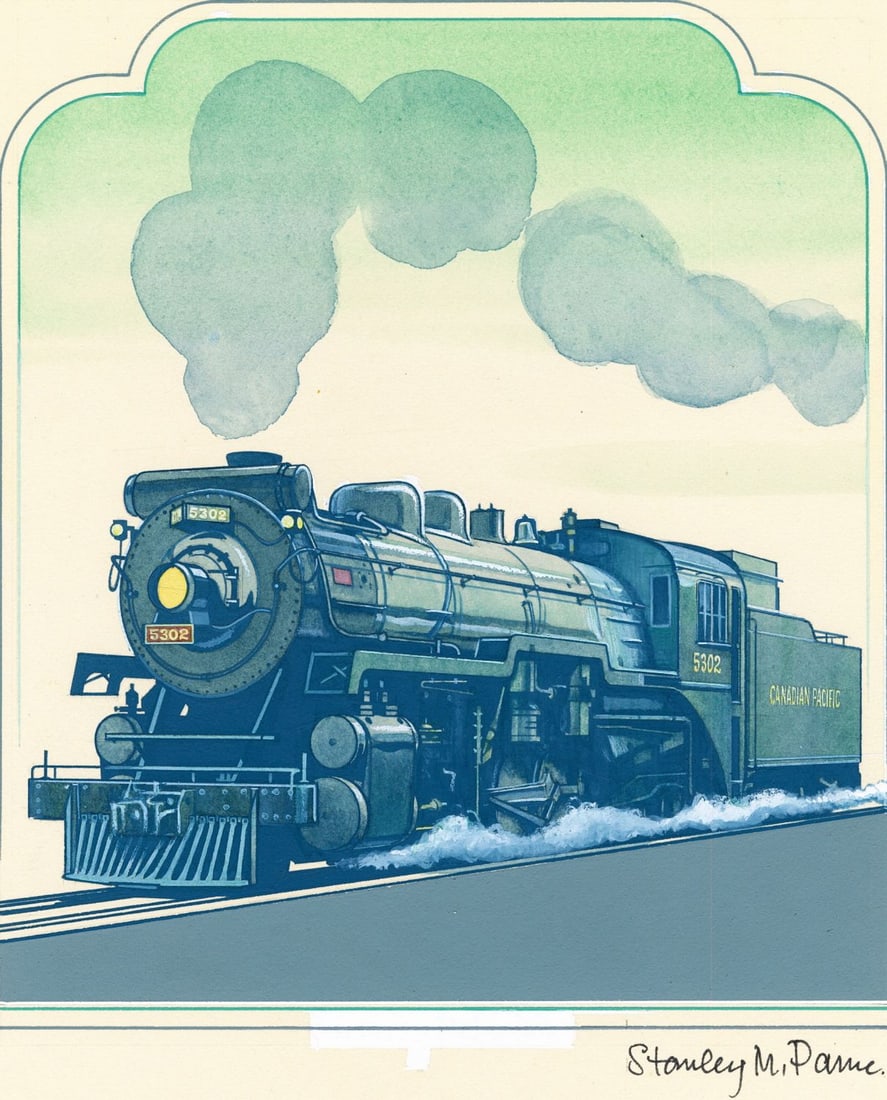 Stanley Paine (UK,1934-?) gouache painting (1 of 13)