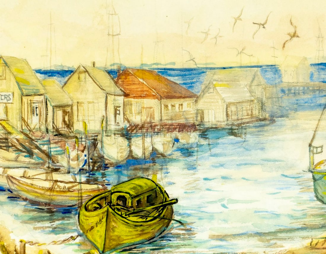 H L Warwick (US,mid 20C) watercolor painting - 5