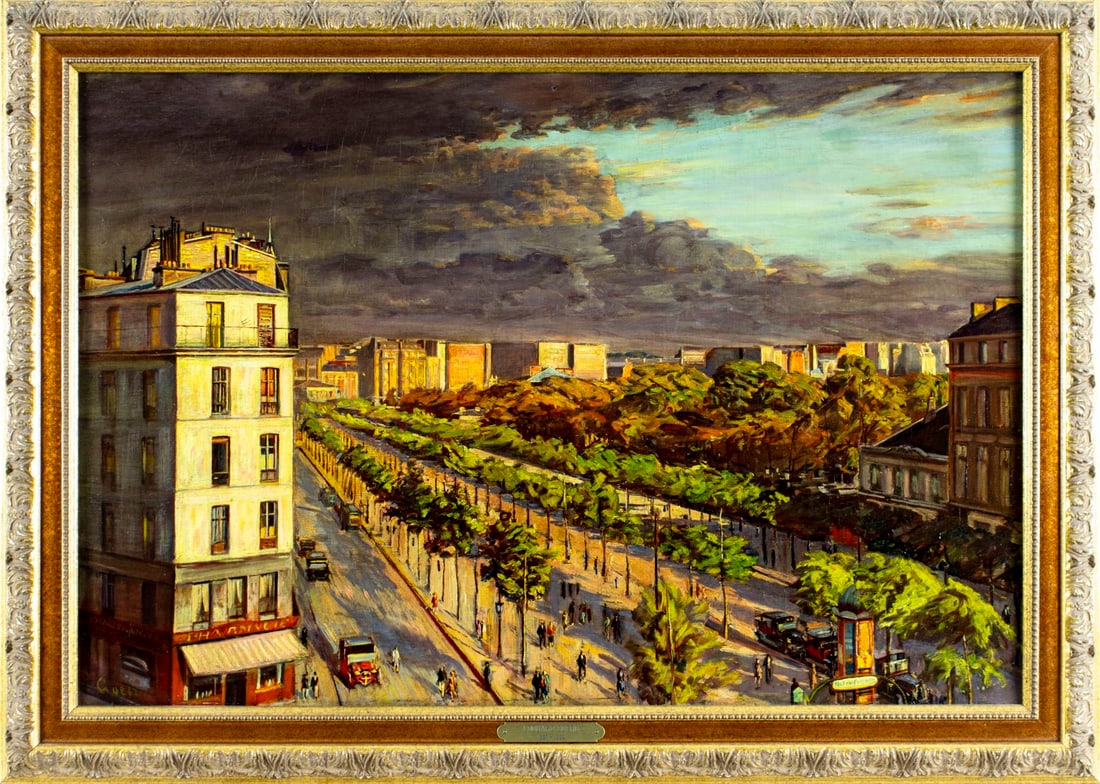 Antique early 20C French oil painting signed - 3