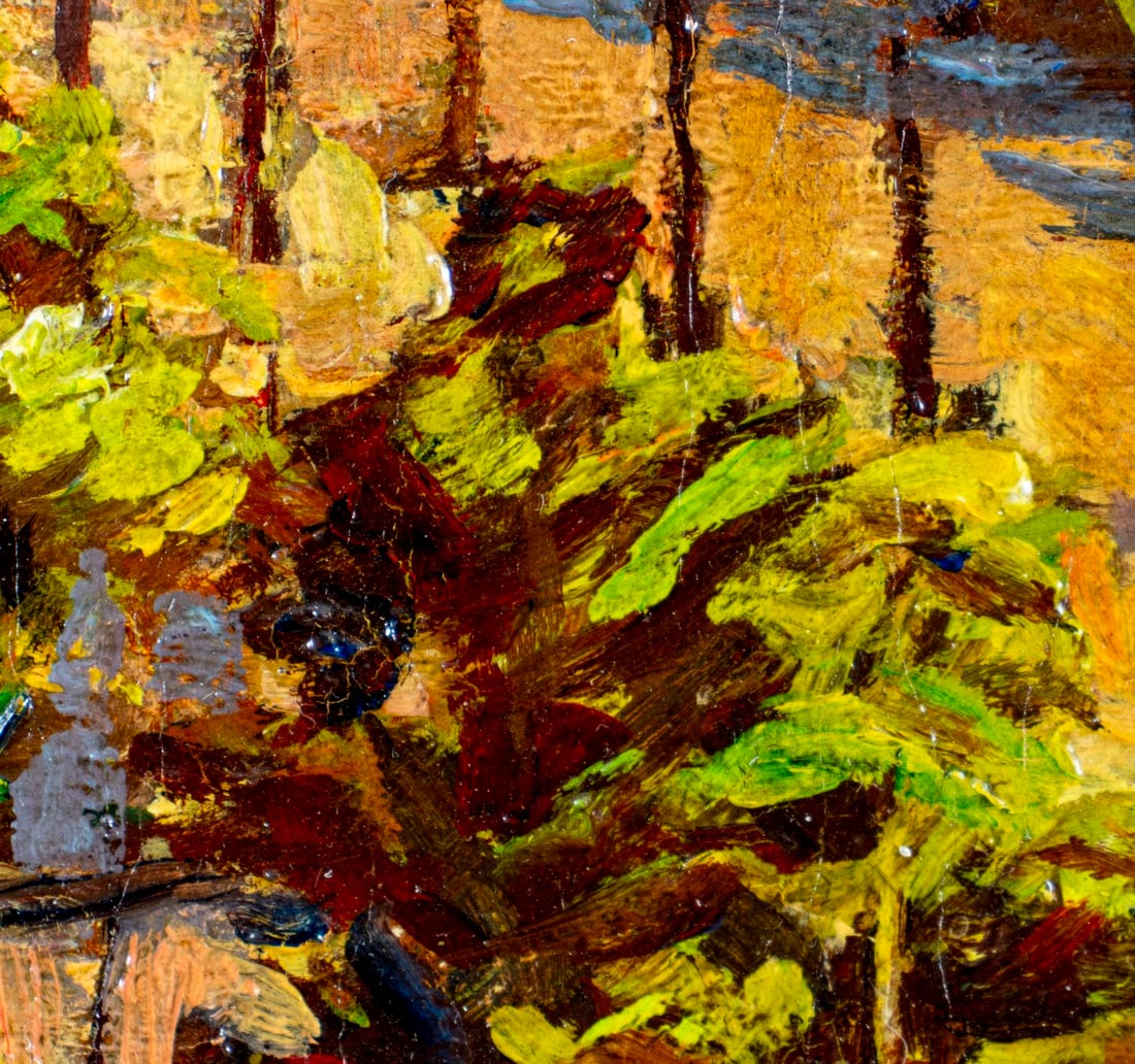 Antique early 20C French oil painting signed - 8