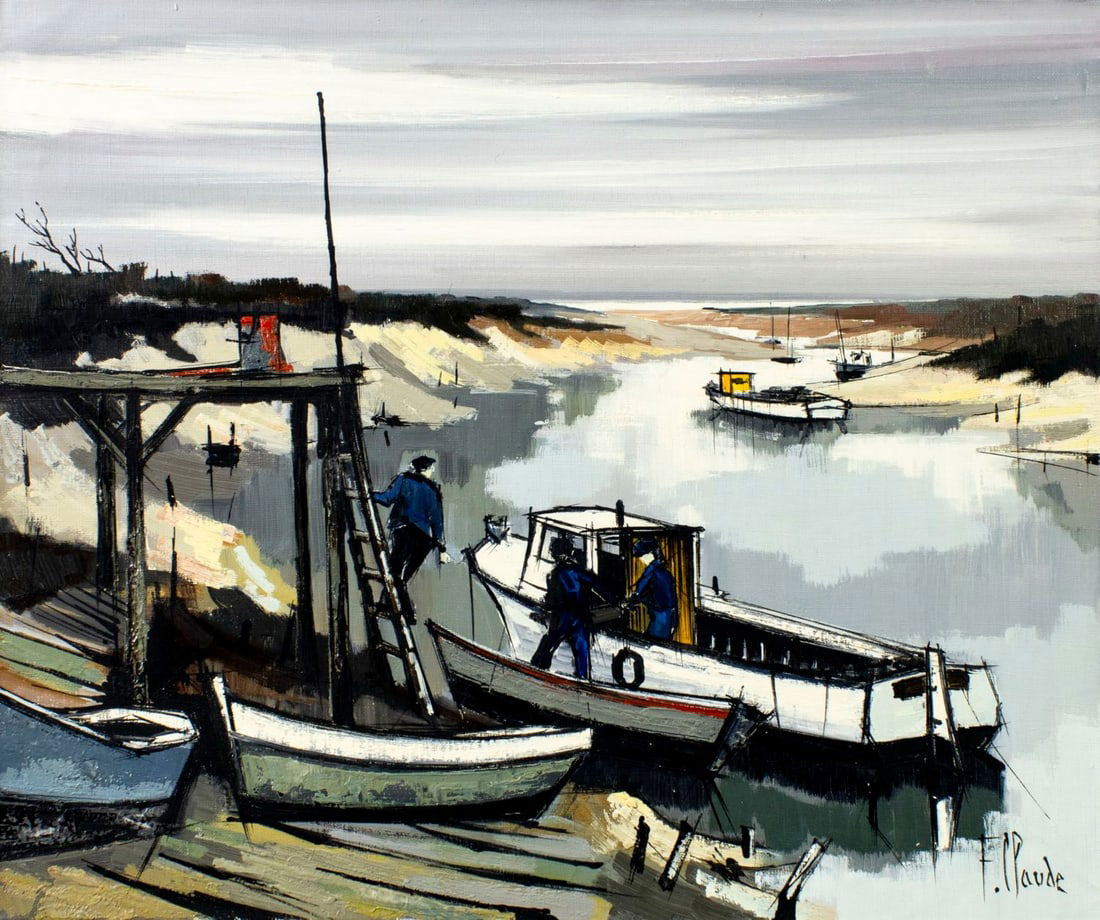 F Claude (France,20C) oil painting (1 of 13)