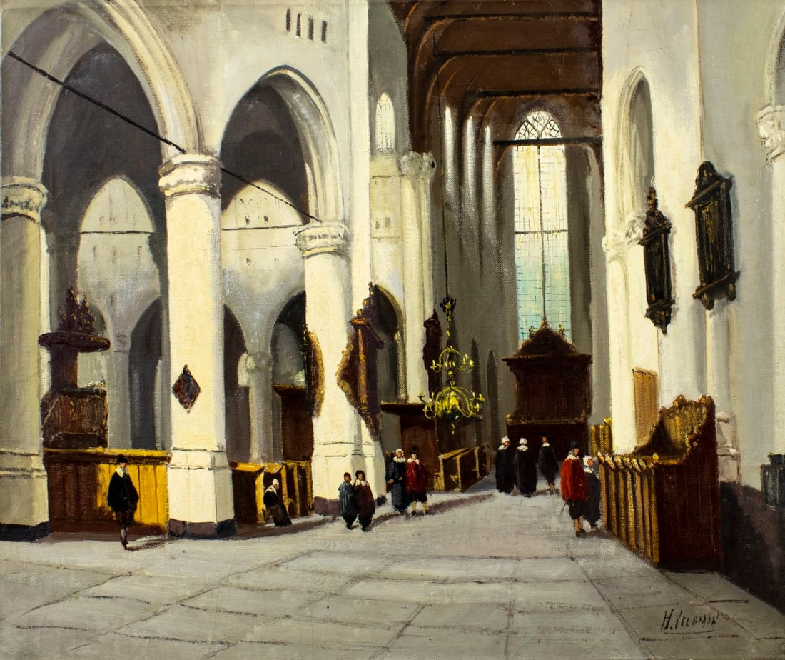 H Veldman (Europe,20C) oil painting (1 of 13)