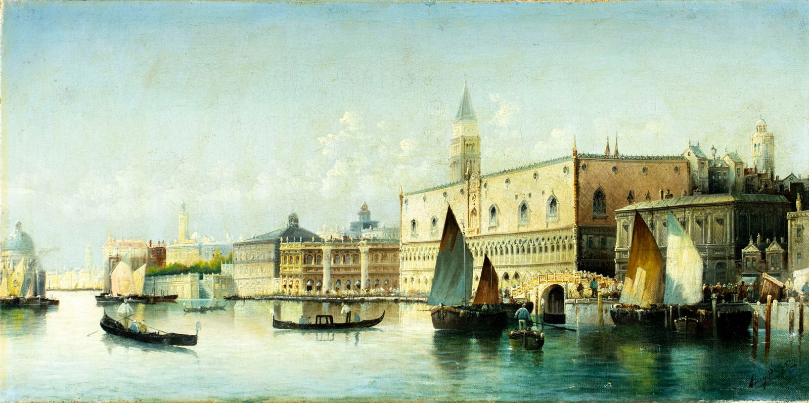 August von Siegen (German,1850-1920s) oil painting antique - 3