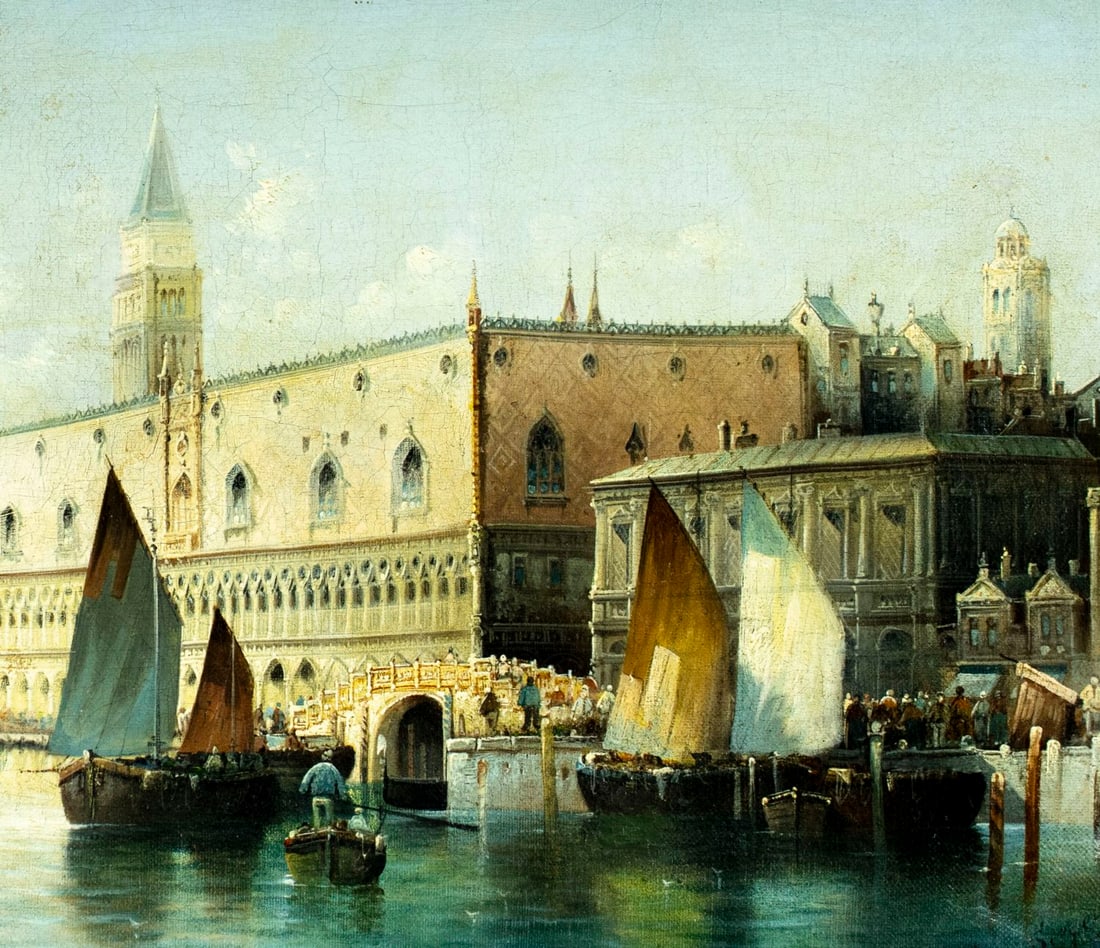 August von Siegen (German,1850-1920s) oil painting antique - 7