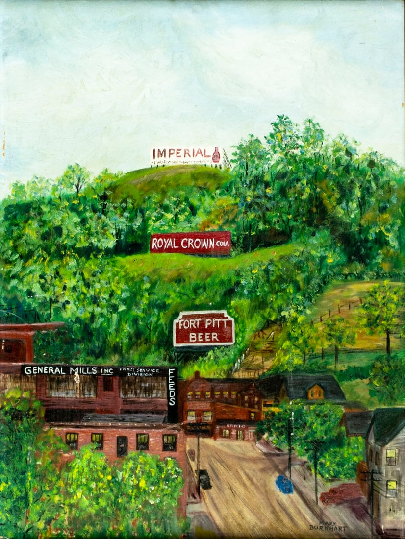 Mary Burkhart (PA,mid 20C) oil painting antique (1 of 16)