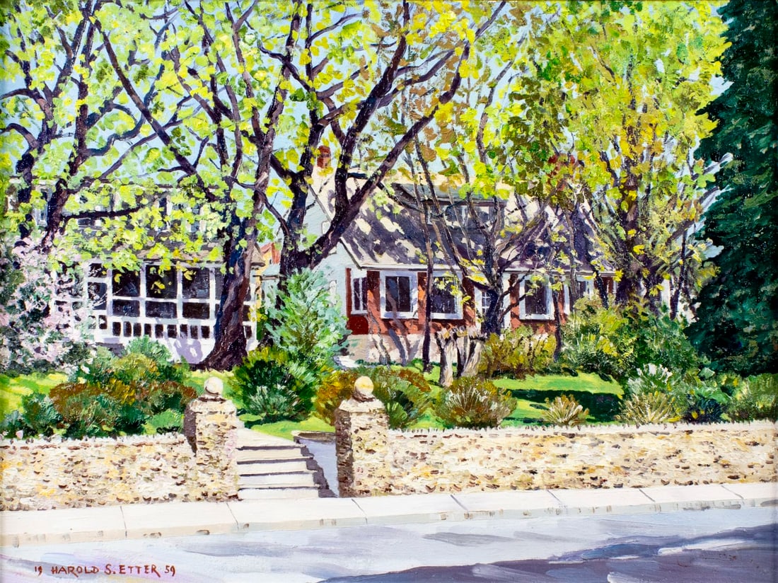 Harold Sleichter Etter (PA,FL,1911-1972) oil painting (1 of 13)