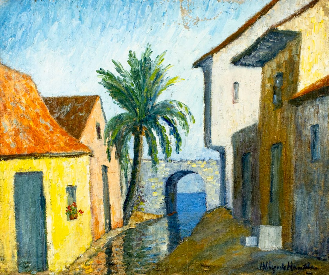 Hildegarde Hamilton (FL,VA,1898-1970) oil painting (1 of 12)