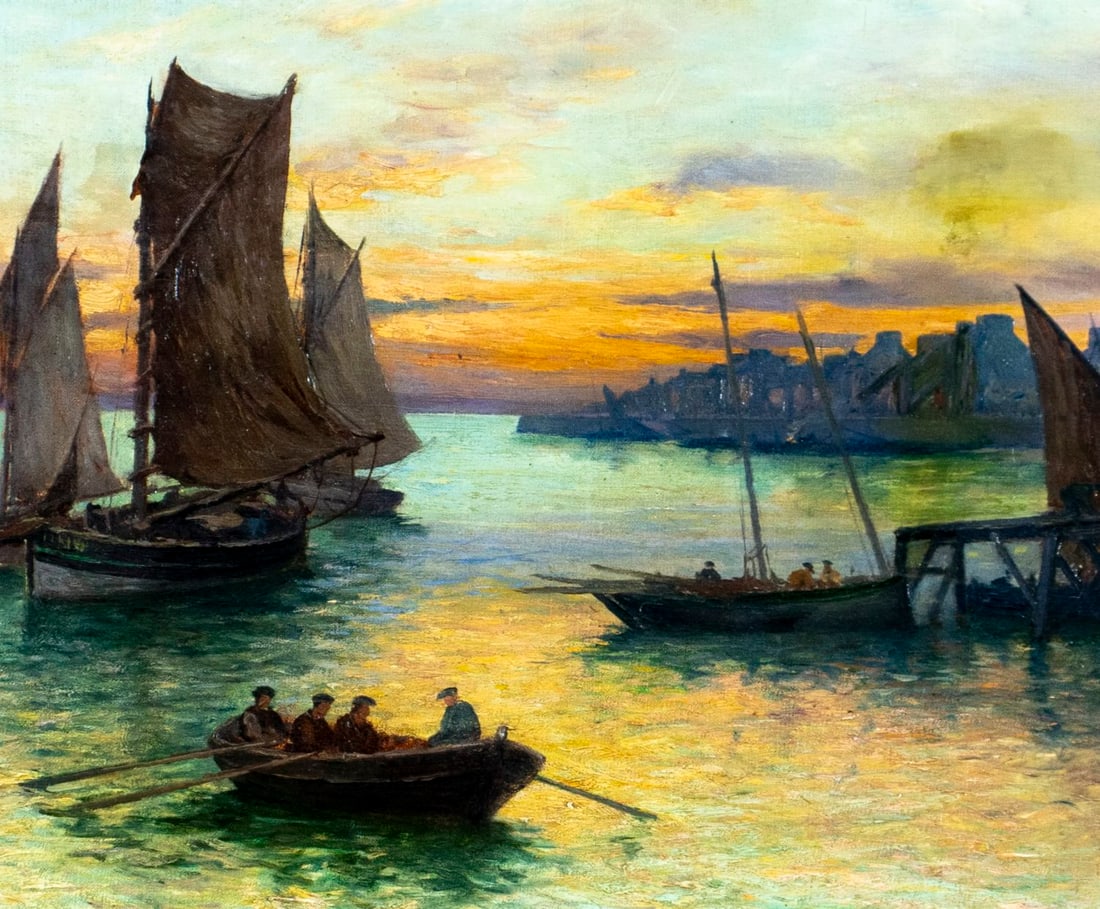 Louis Etienne Timmermans (France,Belgium,1846-1910) oil painting antique - 5