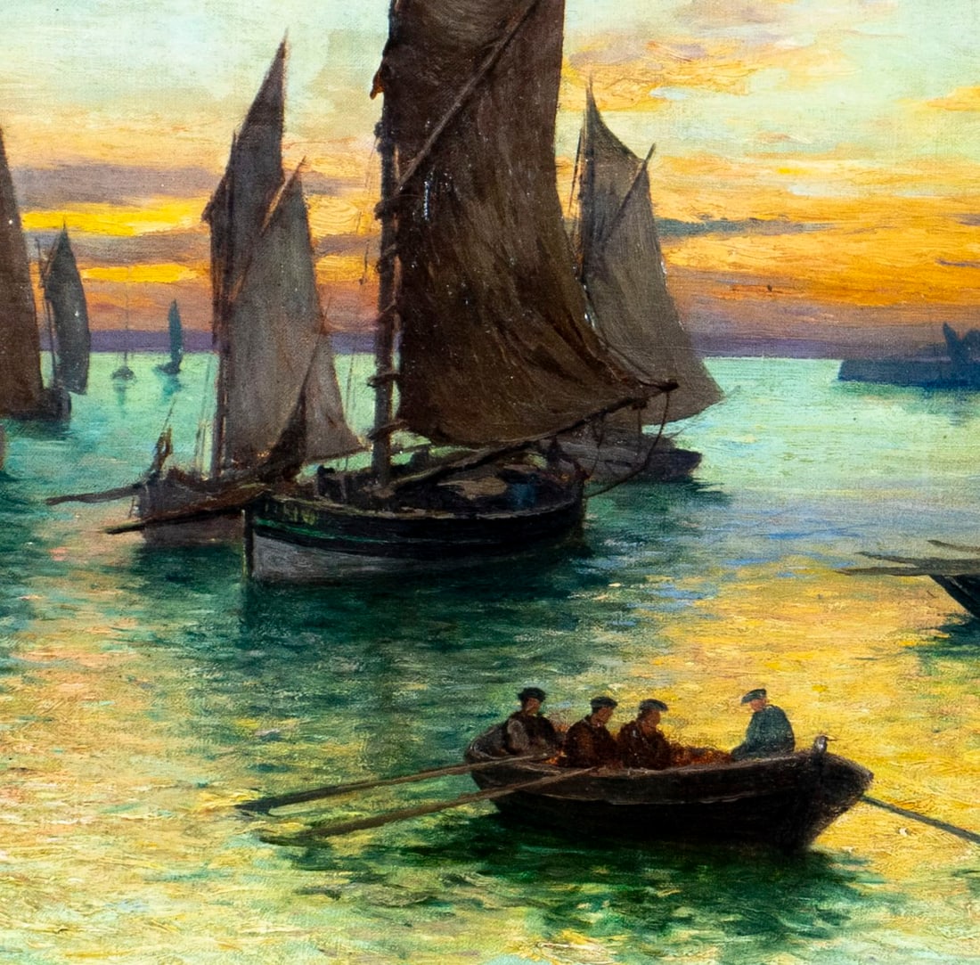 Louis Etienne Timmermans (France,Belgium,1846-1910) oil painting antique - 6