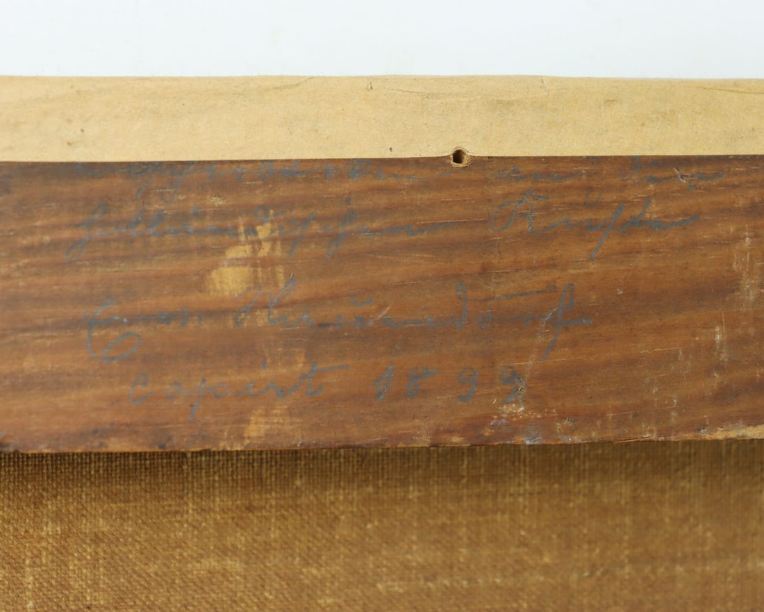 Antique 19C European oil painting - 4