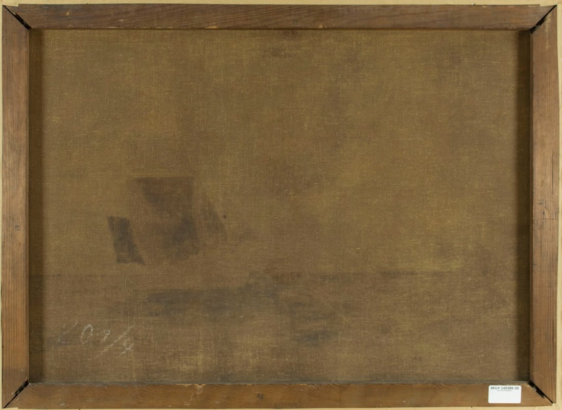 Antique 19C European oil painting - 9