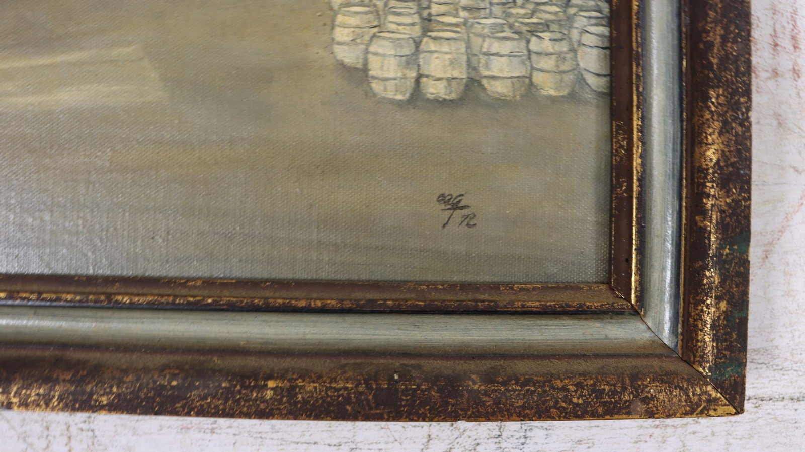 Vintage 20C American oil painting signed - 10