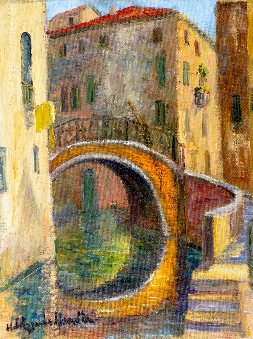 Hildegarde Hamilton (FL,VA,1898-1970) oil painting (1 of 13)