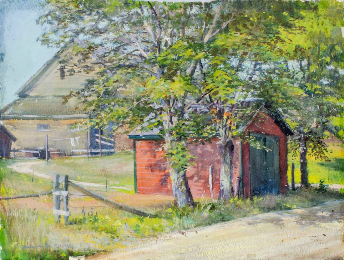 Richard Chase (CA,MA,1919-2007) watercolor painting (1 of 12)