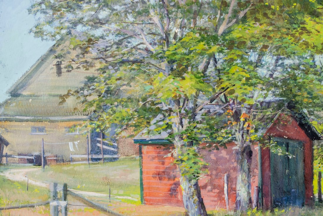 Richard Chase (CA,MA,1919-2007) watercolor painting - 5