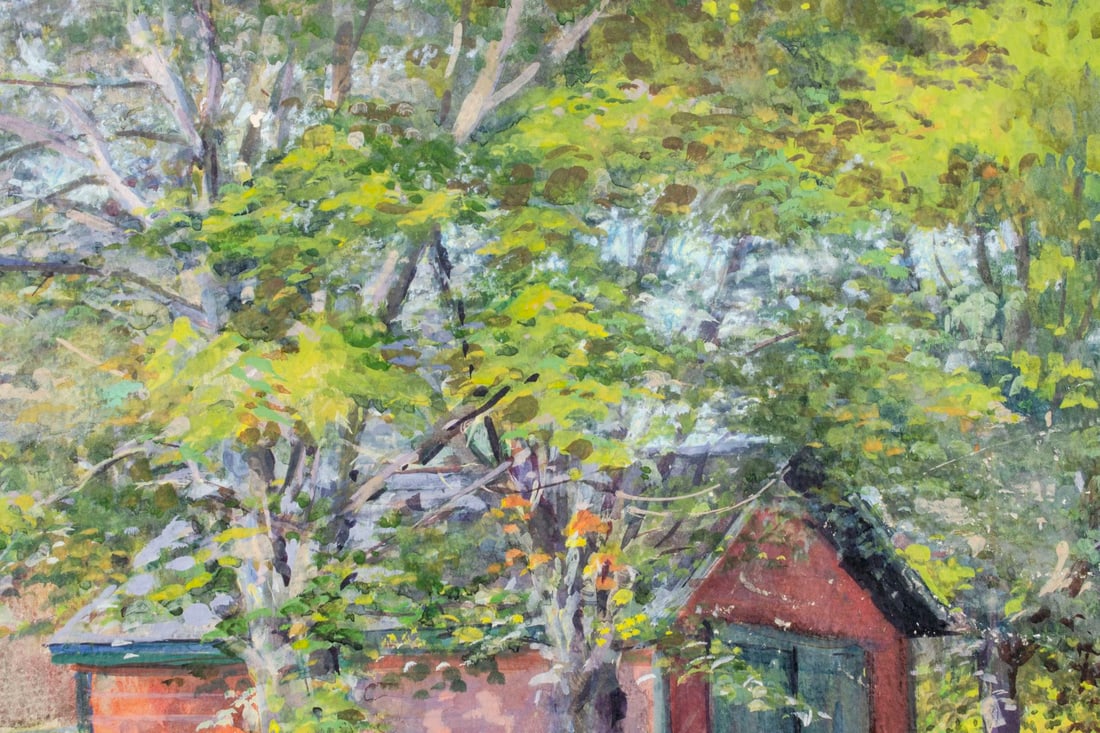 Richard Chase (CA,MA,1919-2007) watercolor painting - 8