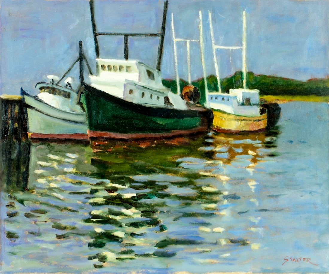 Richard Stalter (CT,NY,1934-?) oil painting (1 of 12)