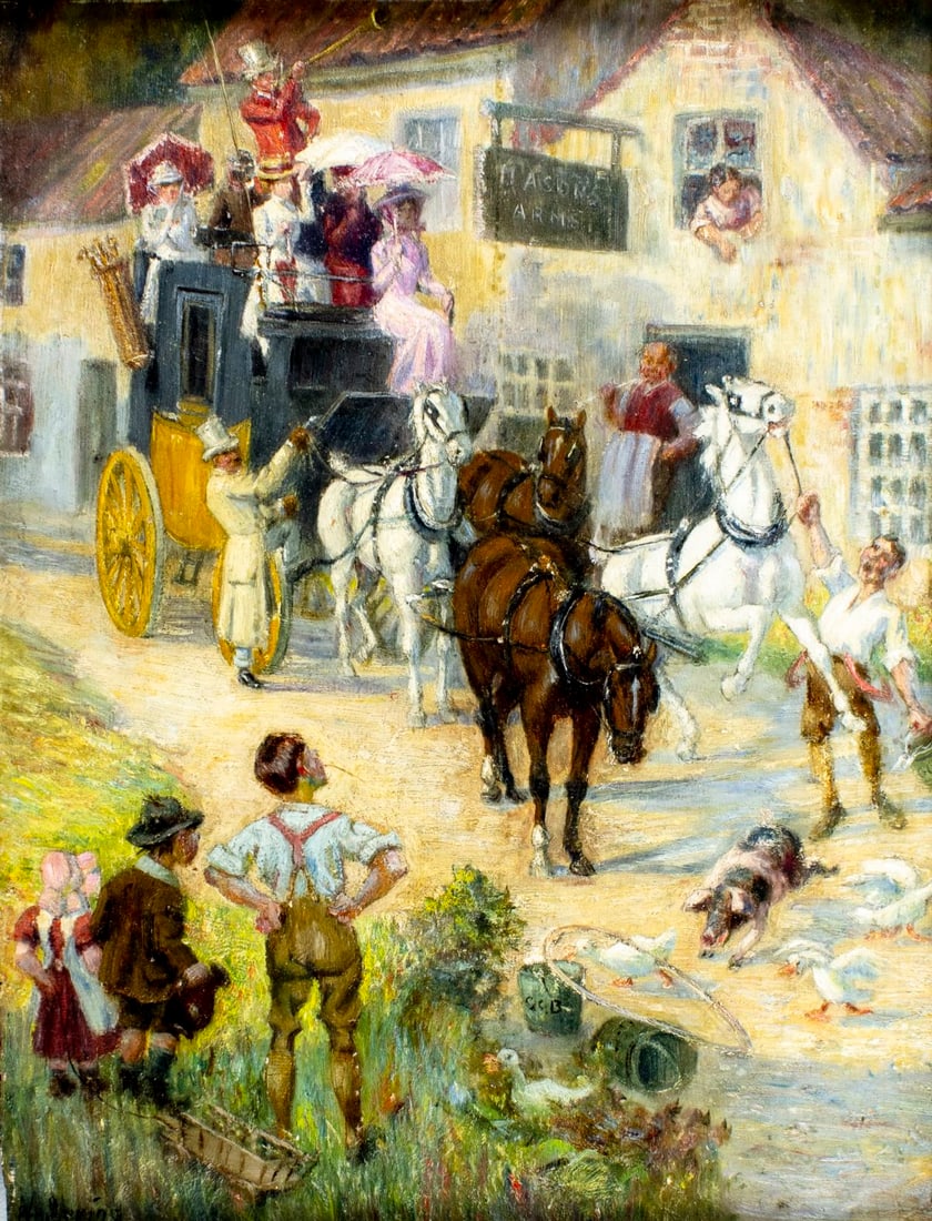 William C Irving (UK,1866-1943) oil painting antique (1 of 12)